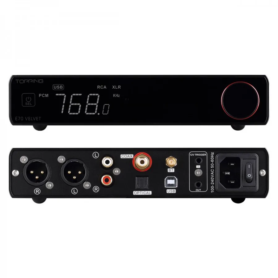 Topping E70 Velvet reference DAC met XLR en afstandsbediening